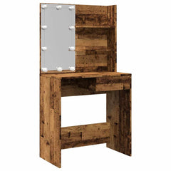 vidaXL Dressing Table with LED Old Wood 74.5x40x141 cm 2