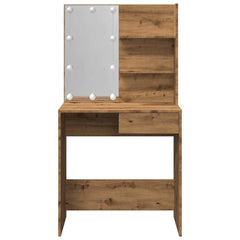 vidaXL Dressing Table with LED Artisan Oak 74.5x40x141 cm 5