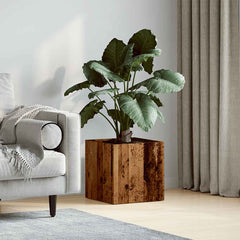 vidaXL Planter Box Old Wood 40x40x40 cm Engineered Wood 3