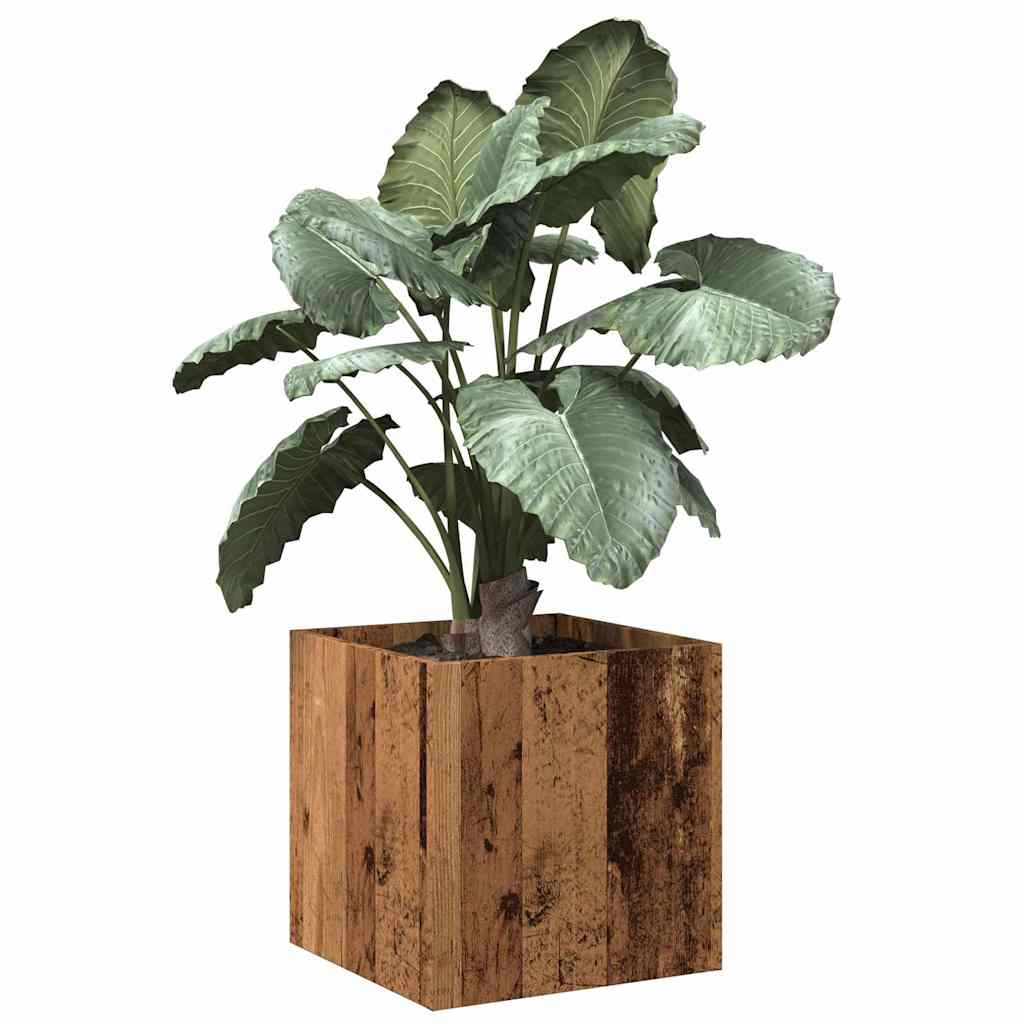 vidaXL Planter Box Old Wood 40x40x40 cm Engineered Wood 1