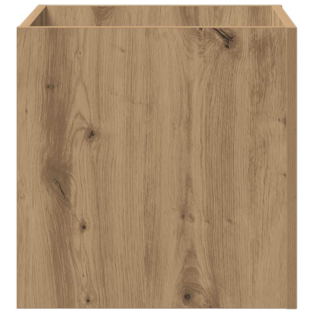 vidaXL Planter Box Artisan Oak 40x40x40 cm Engineered Wood 4