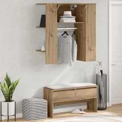 vidaXL Hallway Cabinet Artisan Oak 97.5x37x99 cm Engineered Wood 3