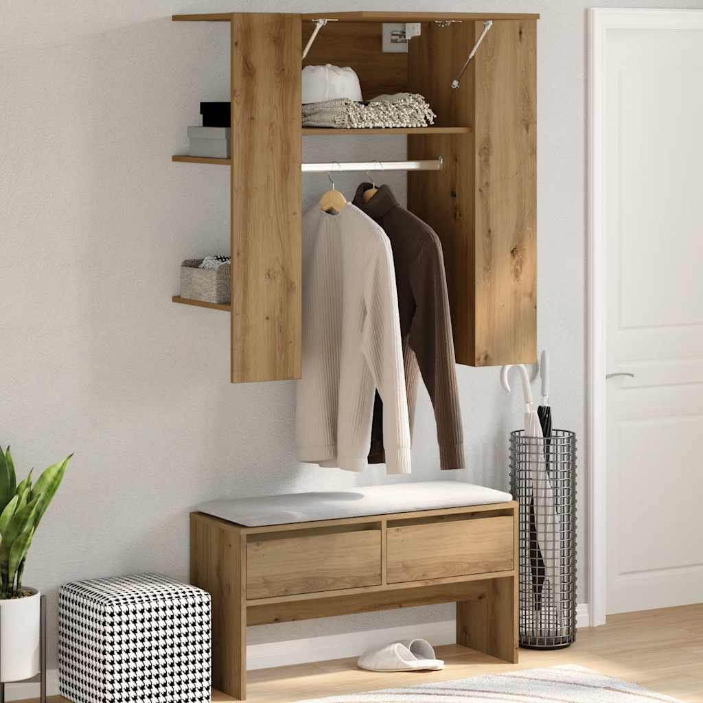 vidaXL Hallway Cabinet Artisan Oak 97.5x37x99 cm Engineered Wood 1