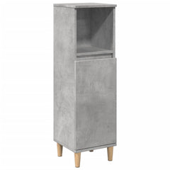 vidaXL Bathroom Cabinet Concrete Grey 30x30x100 cm Engineered Wood 2