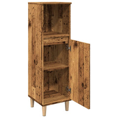 vidaXL Bathroom Cabinet Old Wood 30x30x100 cm Engineered Wood 5