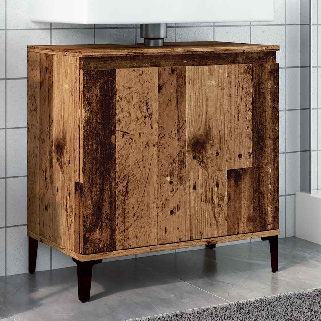 vidaXL Sink Cabinet Old Wood 58x33x60 cm Engineered Wood 1