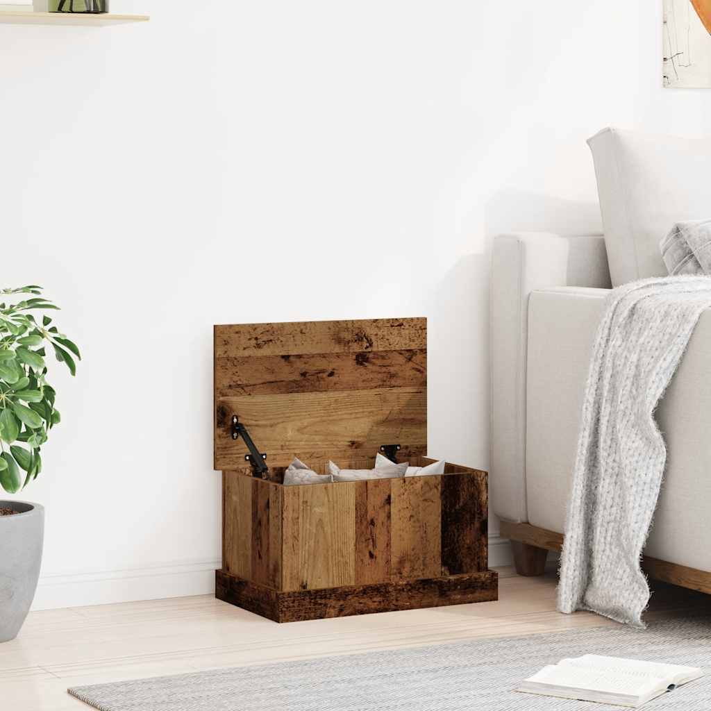 vidaXL Storage Box Old Wood 30x50x28 cm Engineered Wood 3