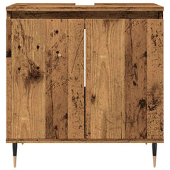 vidaXL Bathroom Cabinet Old Wood 58x33x60 cm Engineered Wood 4