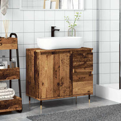 vidaXL Bathroom Cabinet Old Wood 65x33x60 cm Engineered Wood 3