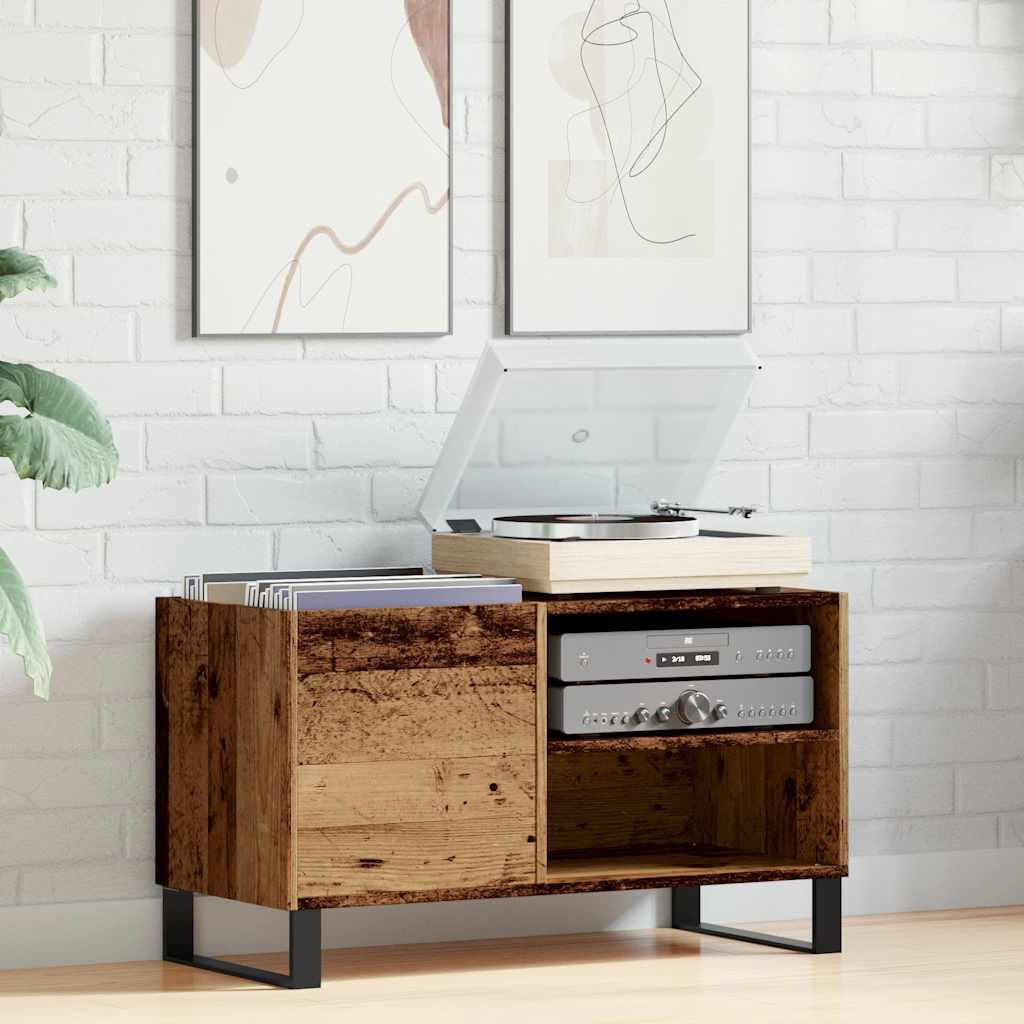 vidaXL Record Cabinet Old Wood 84.5x38x48 cm Engineered Wood 3