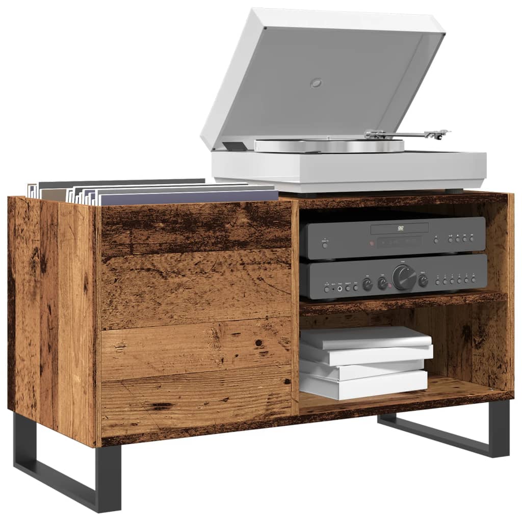 vidaXL Record Cabinet Old Wood 84.5x38x48 cm Engineered Wood 1