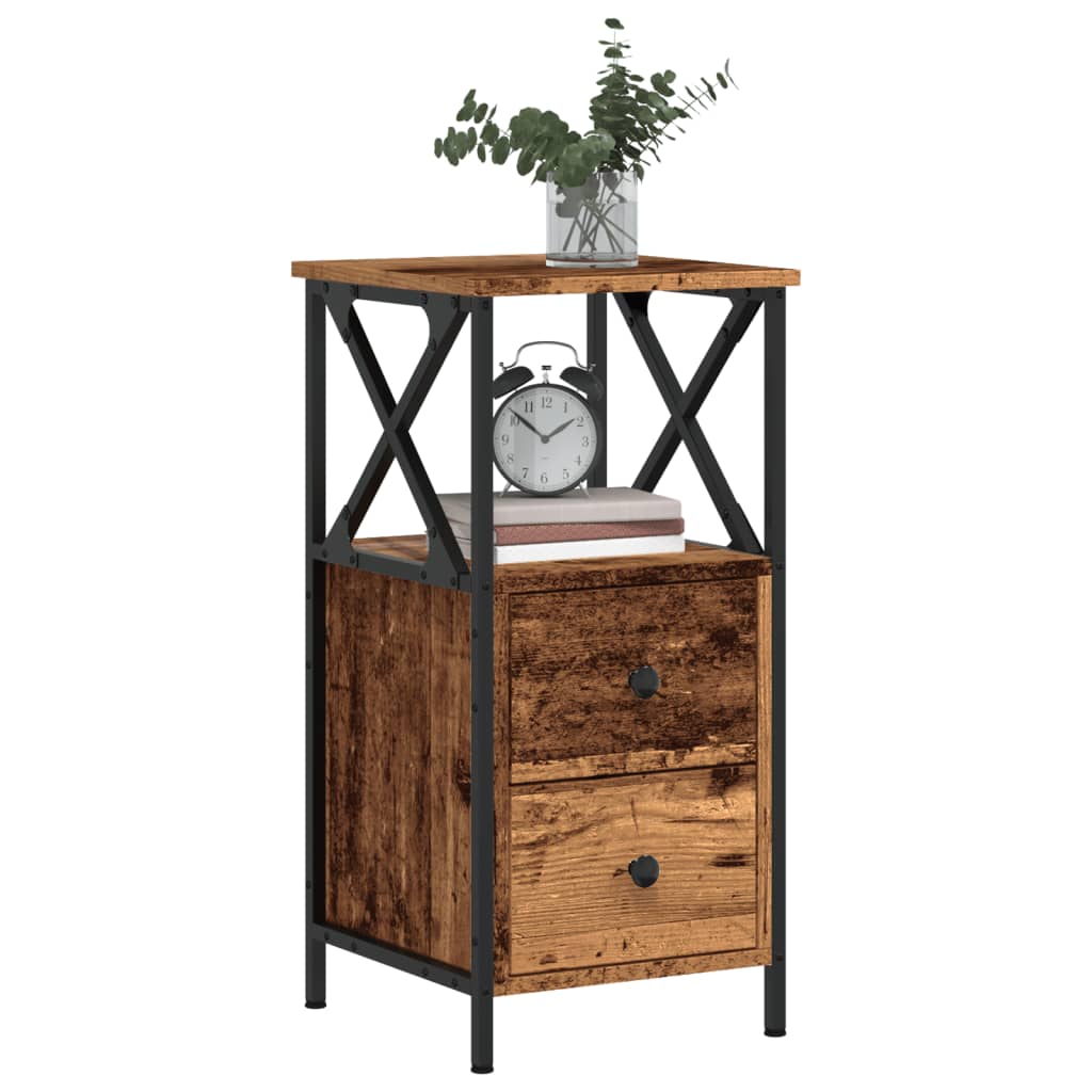 vidaXL Bedside Cabinet 34x35.5x70 cm Engineered Wood