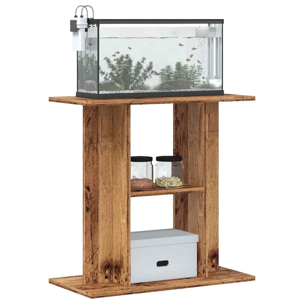 vidaXL Aquarium Stand Old Wood 60x30x60 cm Engineered Wood 3