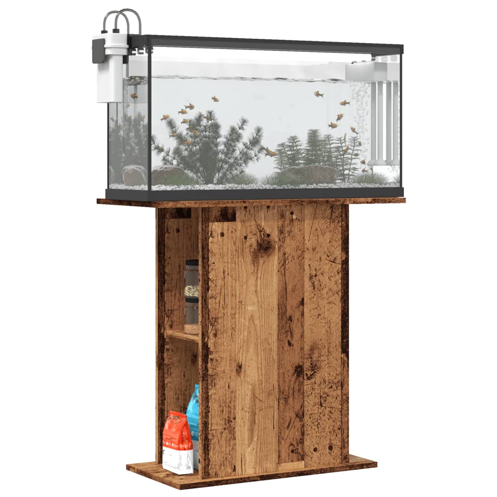 vidaXL Aquarium Stand Old Wood 36x75x72.5 cm Engineered Wood 3