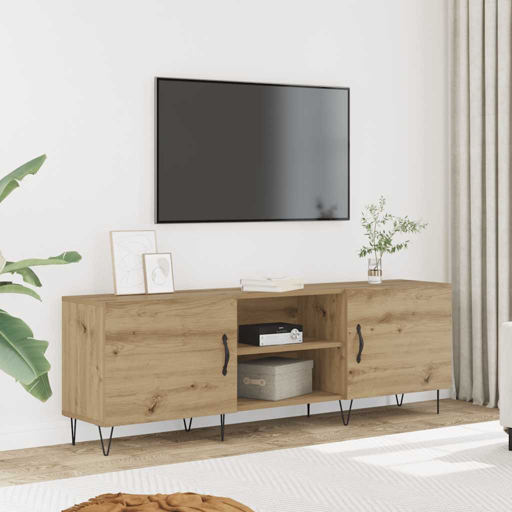 TV Cabinet 150x30x50 cm Engineered Wood Artisan oak