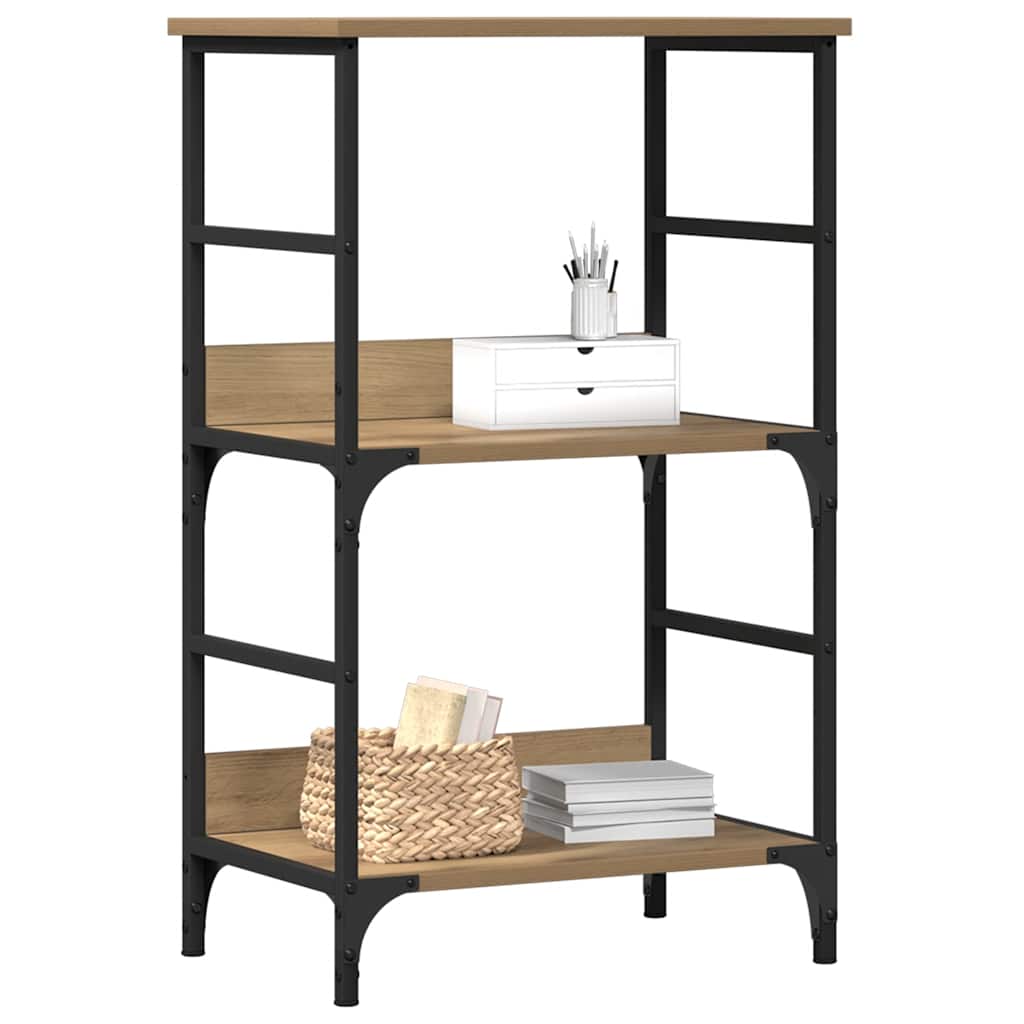 vidaXL Book Cabinet Artisan Oak 50x33x82 cm Engineered Wood 3