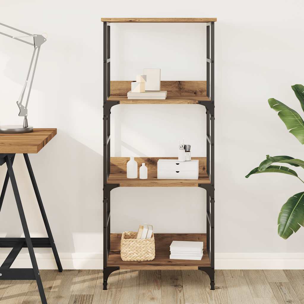 vidaXL Book Cabinet Artisan Oak 50x33x117.5 cm Engineered Wood 3