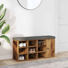 Shoe Bench 102x32x50 cm Engineered Wood Old wood