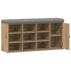 Shoe Bench 102x32x50 cm Engineered Wood Artisan oak