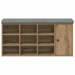 Shoe Bench 102x32x50 cm Engineered Wood Artisan oak