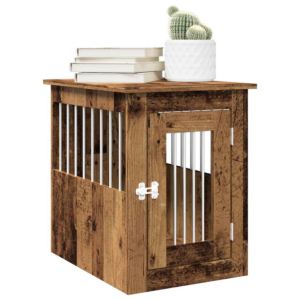 Dog Crate Furniture 45x62x59 cm Engineered Wood Old wood