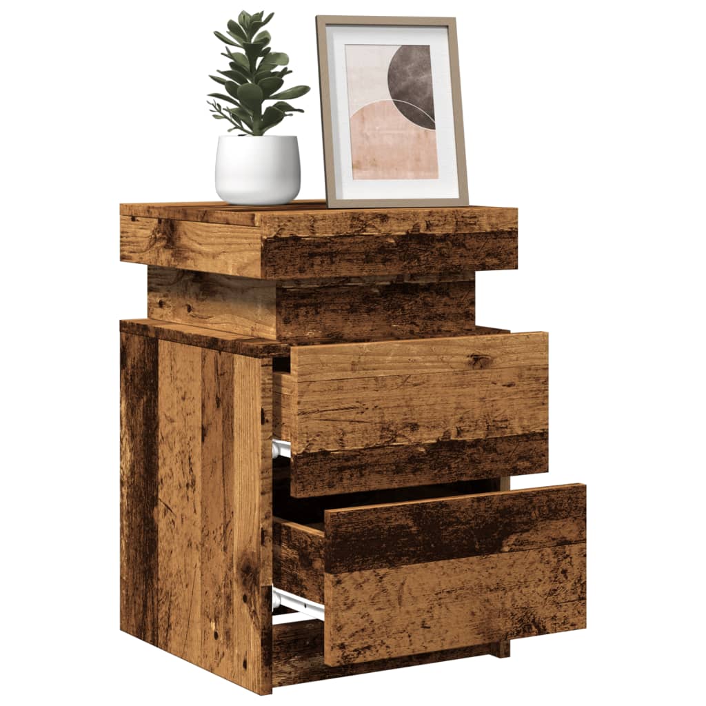 Bedside Cabinet with LED Lights