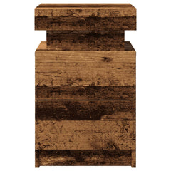 vidaXL Bedside Cabinets with LED 2 pcs Old Wood 35x39x55 cm Engineered Wood 6
