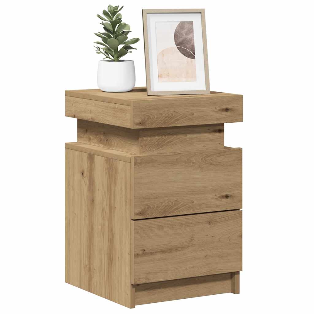 Bedside Cabinet with LED Lights