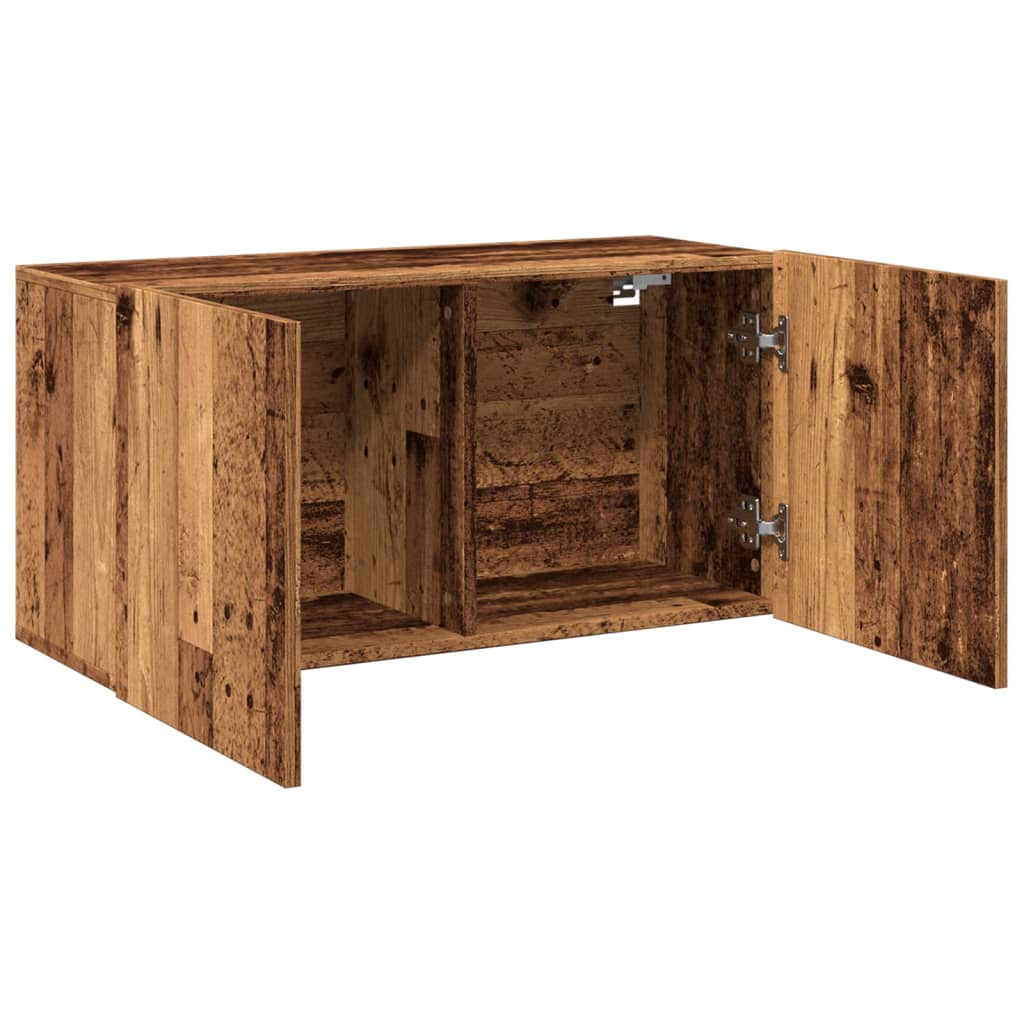vidaXL TV Cabinet Wall-mounted Old Wood 80x30x41 cm 6