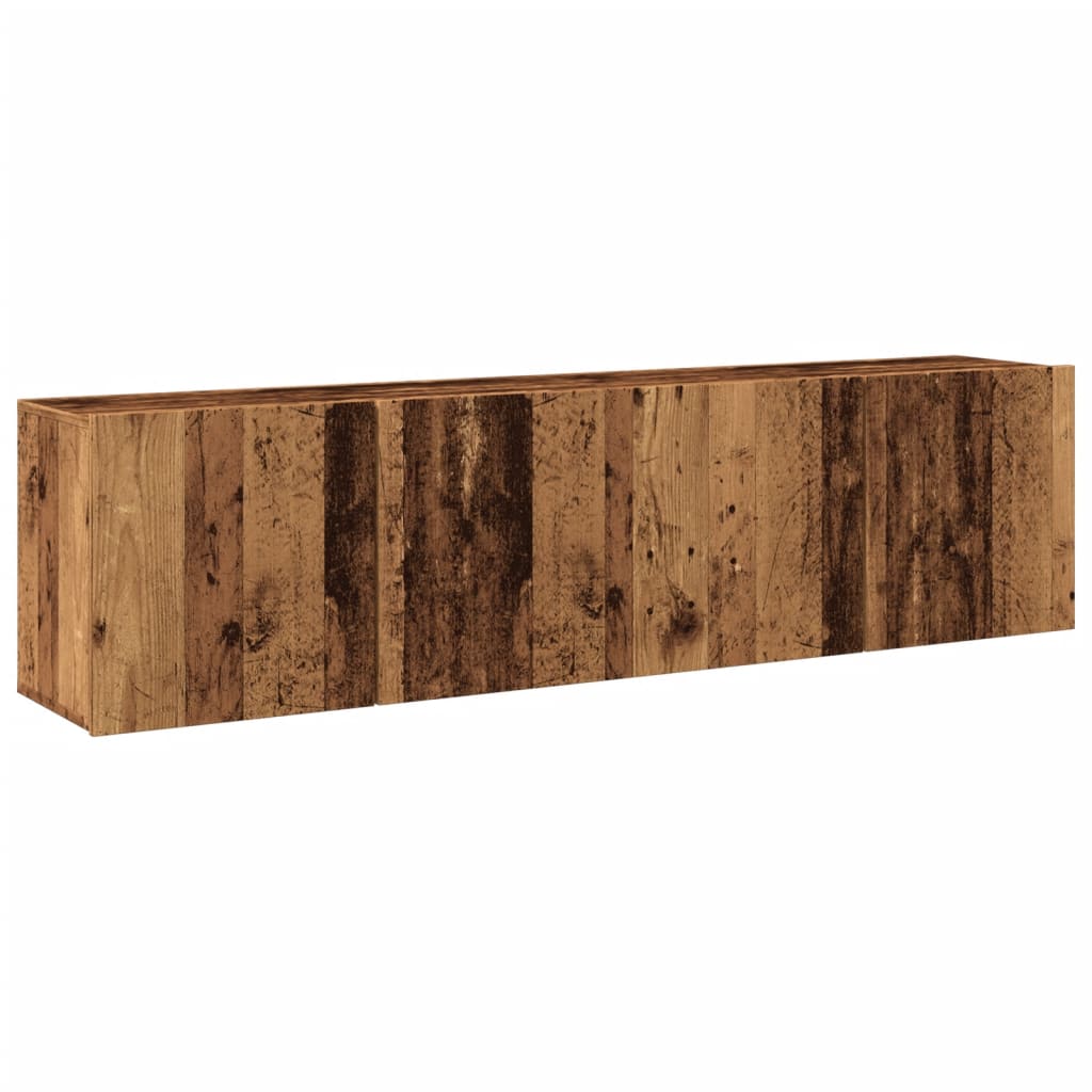 vidaXL TV Cabinets Wall-mounted 2 pcs Old Wood 80x30x41 cm 2