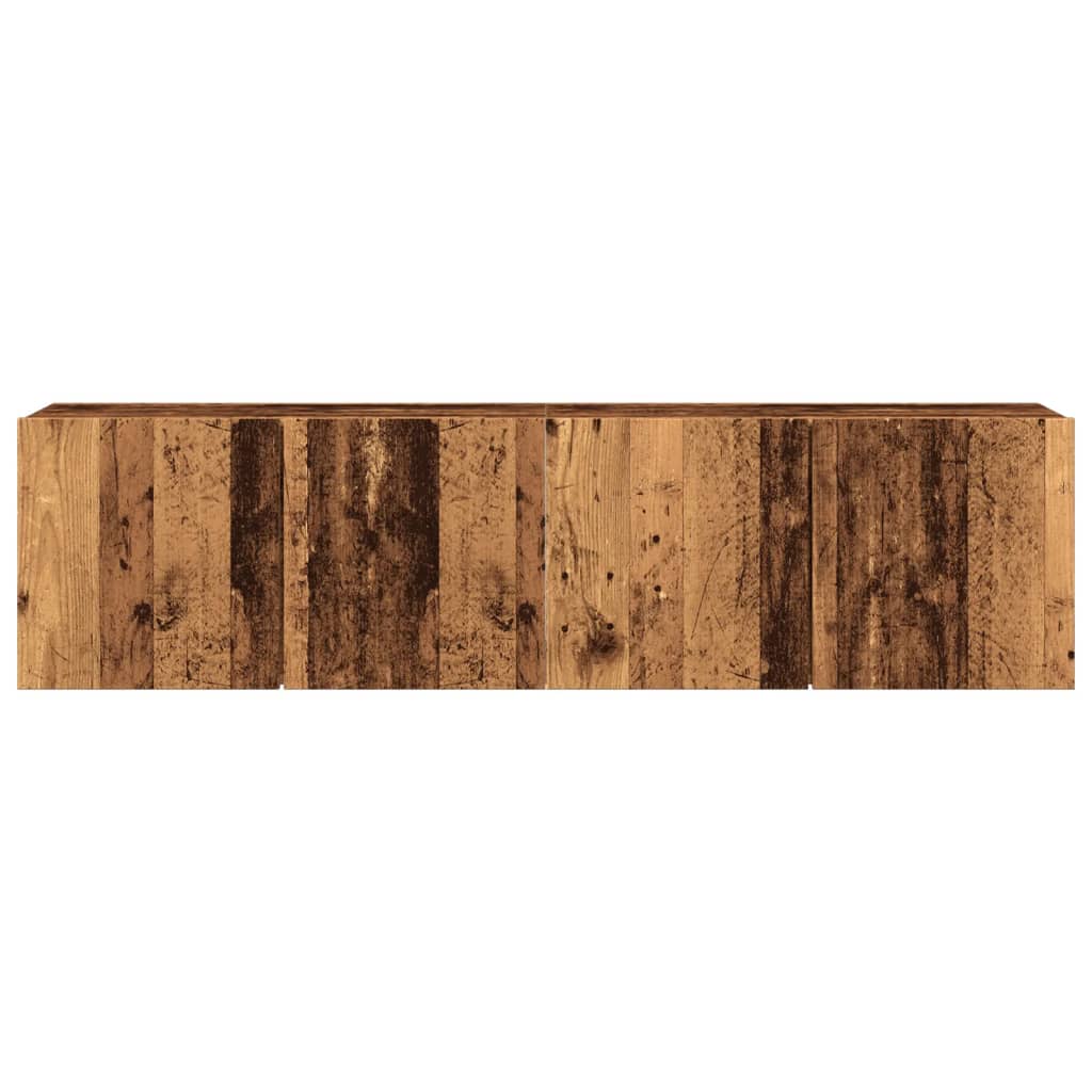vidaXL TV Cabinets Wall-mounted 2 pcs Old Wood 80x30x41 cm 4
