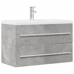 Sink Cabinet 80x38.5x48 cm Engineered Wood Concrete grey