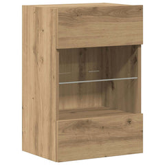 Wall Cabinets with LED for TV 40x30x60.5 cm 2 pcs Artisan oak