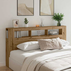 LED Headboard 100x18.5x103.5 cm Engineered Wood Artisan Oak 200 x 103.5 cm