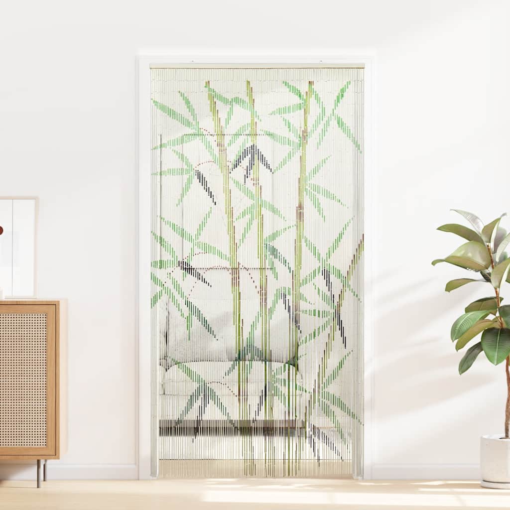 vidaXL Insect Door Curtain Bamboo Print 100x200 cm Bamboo 2