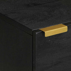 vidaXL Bedside Cabinet Black 40x33x46 cm Solid Wood Mango 6