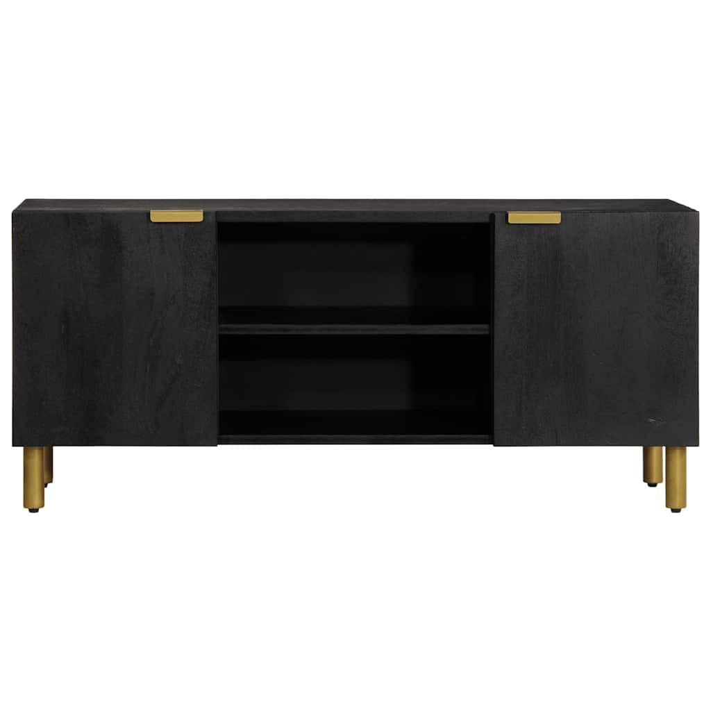 TV Cabinet Black Engineered Wood, image 3