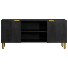 TV Cabinet Black Engineered Wood, image 3