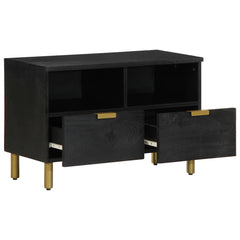 vidaXL TV Cabinet Black 70x33x46 cm Engineered Wood 2