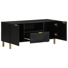 vidaXL TV Cabinet Black 105x33x46 cm Engineered Wood 2