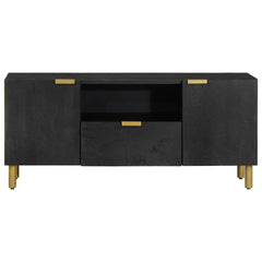 vidaXL TV Cabinet Black 105x33x46 cm Engineered Wood 3