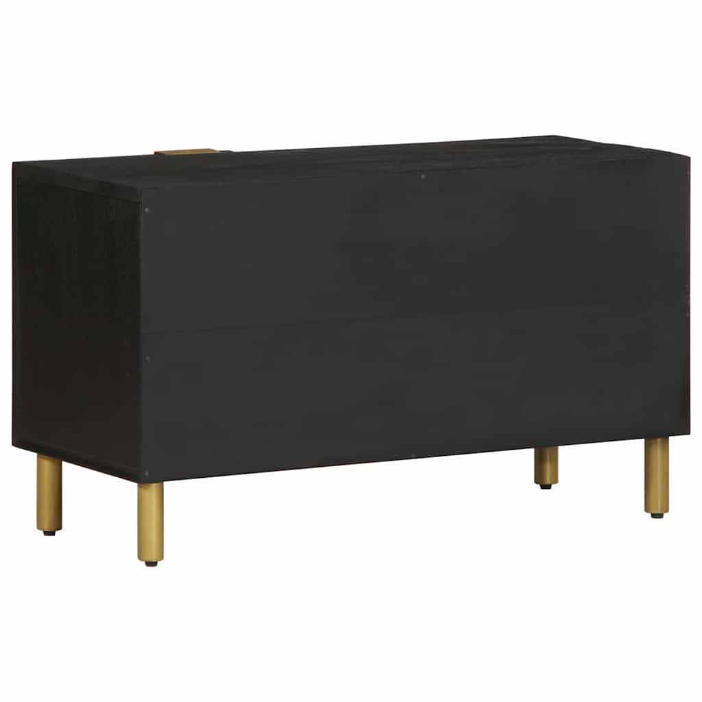 TV Cabinet Black Engineered Wood, image 5
