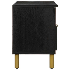 vidaXL TV Cabinet Black 100x33x46 cm Engineered Wood 4