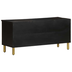 vidaXL TV Cabinet Black 100x33x46 cm Engineered Wood 5