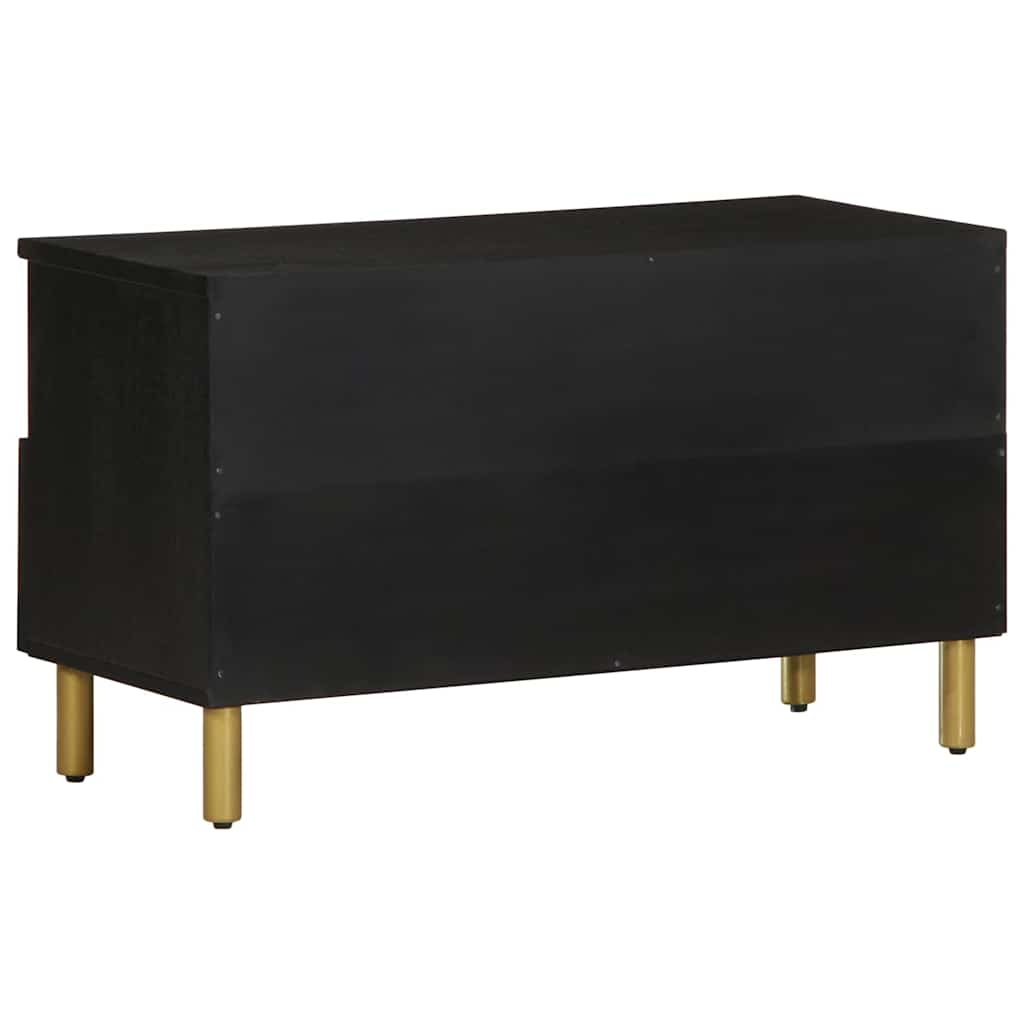 vidaXL TV Cabinet Black 80x33x46 cm Engineered Wood 4