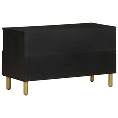 vidaXL TV Cabinet Black 80x33x46 cm Engineered Wood 4