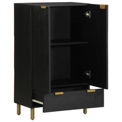 Highboard Black Engineered Wood, image 2