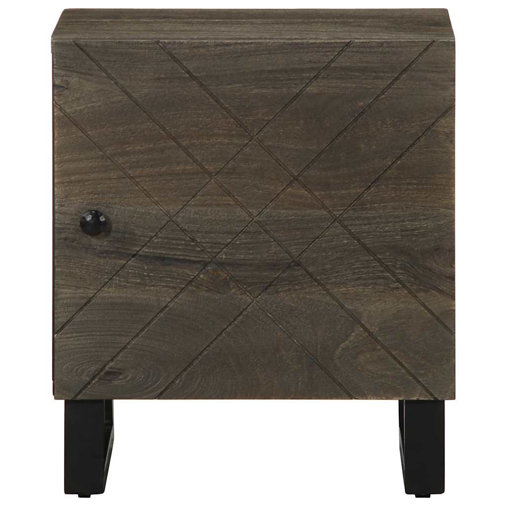 vidaXL Bedside Cabinet Black 40x33x46 cm Solid Wood Mango 3