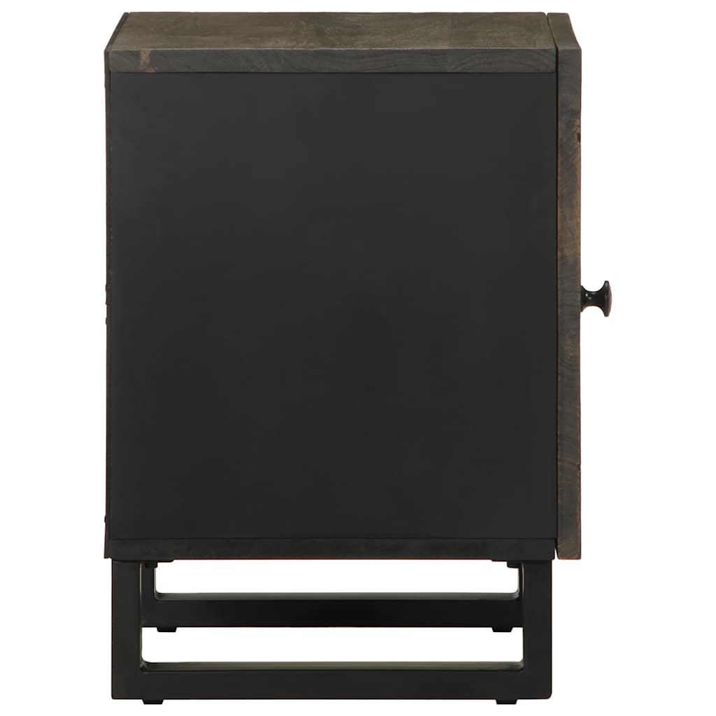 vidaXL Bedside Cabinet Black 40x33x46 cm Solid Wood Mango 4