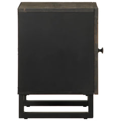 vidaXL Bedside Cabinet Black 40x33x46 cm Solid Wood Mango 4